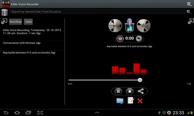 Killer Voice Recorder android App screenshot 0