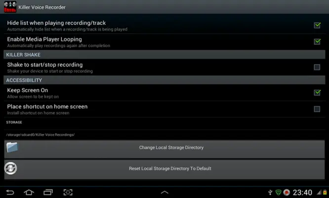 Killer Voice Recorder android App screenshot 2