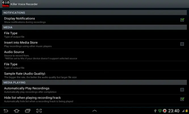 Killer Voice Recorder android App screenshot 3